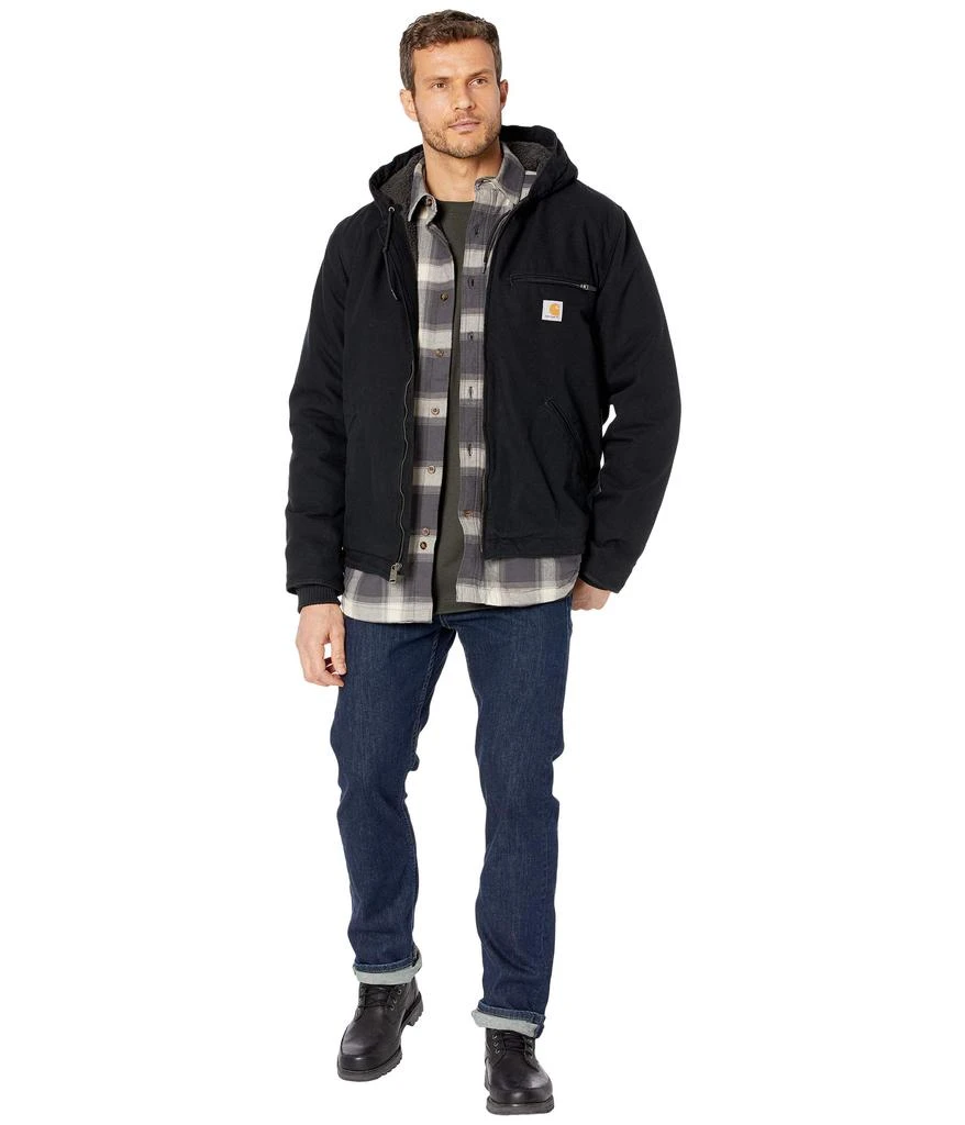 Carhartt OJ392 Washed Duck Sherpa Lined Hooded Jacket 4