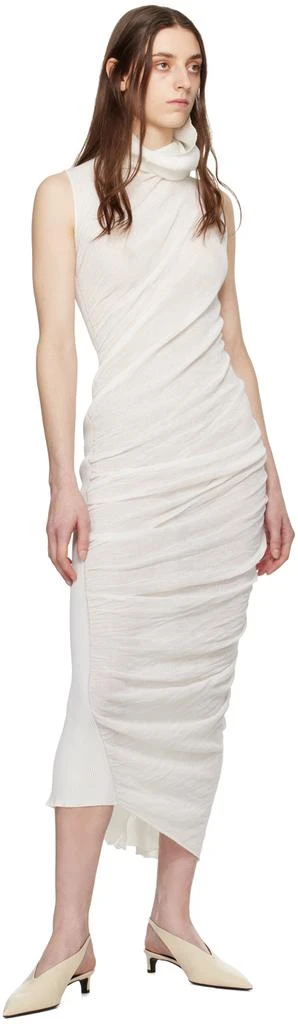 Issey Miyake Off-White Twisted Maxi Dress 4