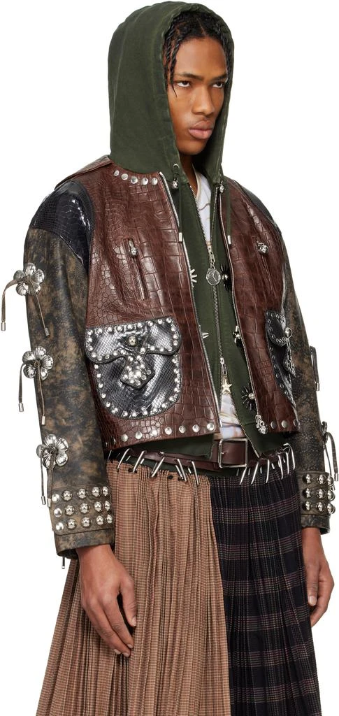 CHOPOVA LOWENA Brown Afterclap Leather Jacket 2