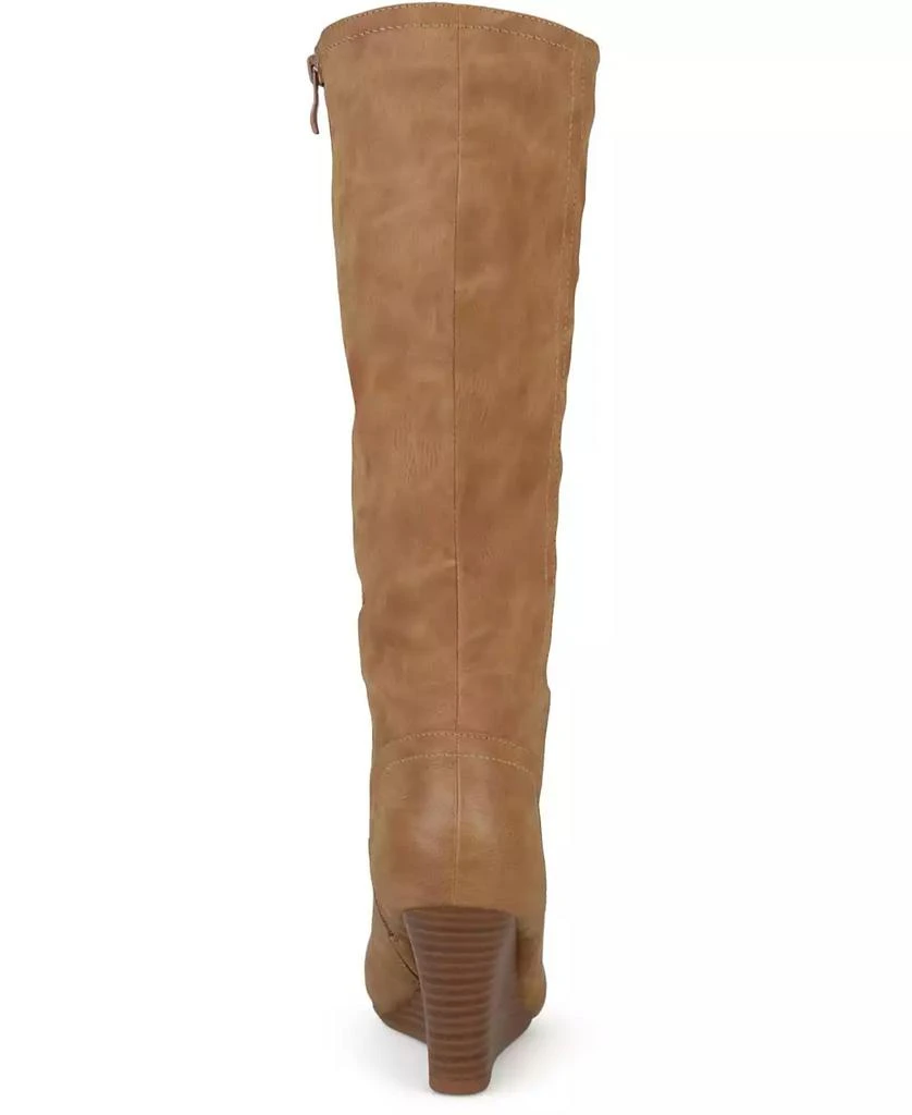 Journee Collection Women's Langly Knee High Wedge Boots 11