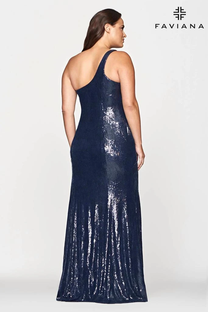 Faviana Sequin One Shoulder Dress 3