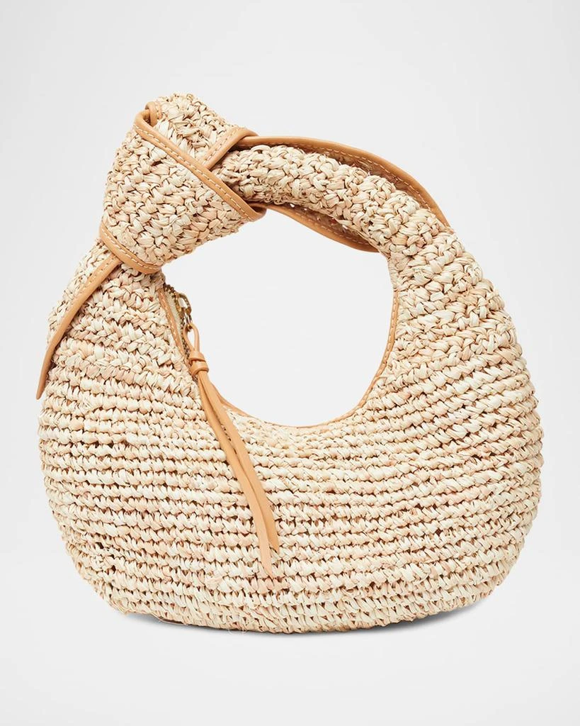 POOLSIDE The Josie Knot Raffia Top-Handle Bag 1
