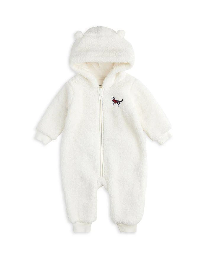 Petit Lem Unisex Husky Pup Faux Sherpa Hooded Coverall - Baby 1