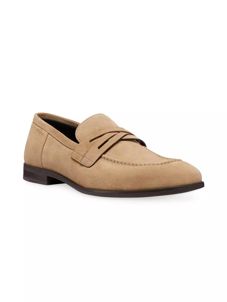 Stuart Weitzman Simon Crisscross Suede Loafers