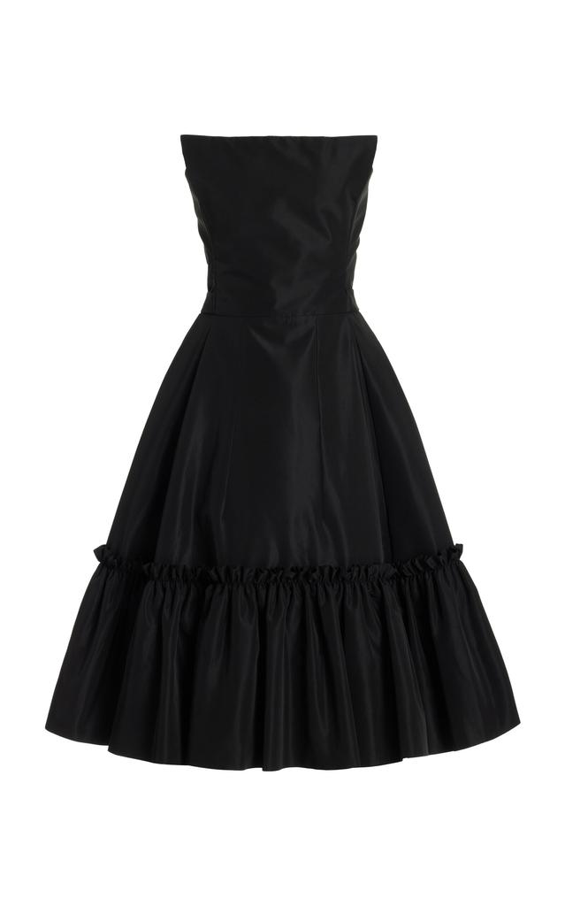 The Vampire's Wife The Vampire's Wife - The Endurance Strapless Satin Midi Dress - Black - UK 8 - Moda Operandi