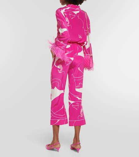 Valentino Panther crêpe de chine pants 3