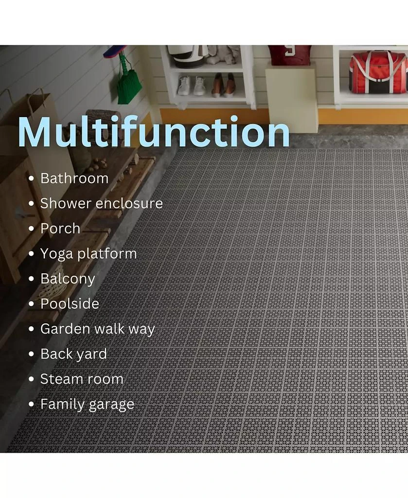 Streamdale Furniture Streamdale Anti-Slip Interlocking Deck Tiles (12 Pack) 3