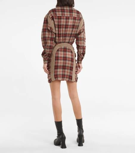 Stella McCartney Checked wool shirt minidress 3