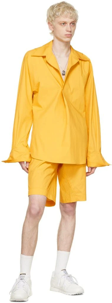 Bianca Saunders Yellow Cotton Shorts 4