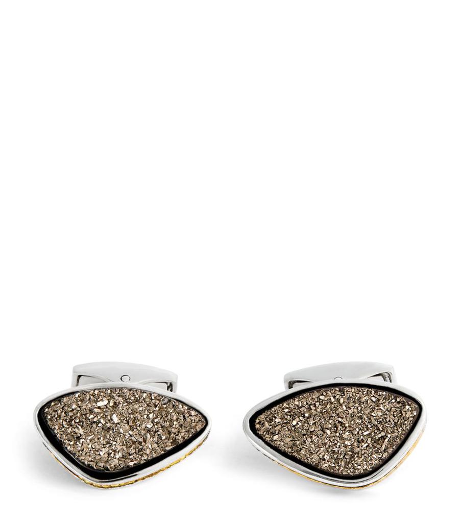 Tateossian Sterling Silver and Drusy Cufflinks