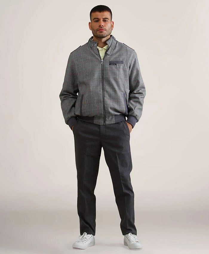 Members Only Men's Anderson Glen Plaid Iconic Racer Jacket 1