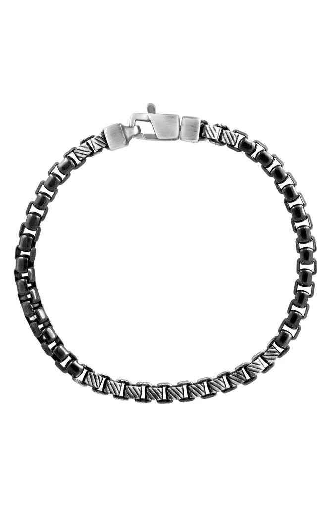 Shop Men's Sterling Silver Box Chain Bracelet on Sale at