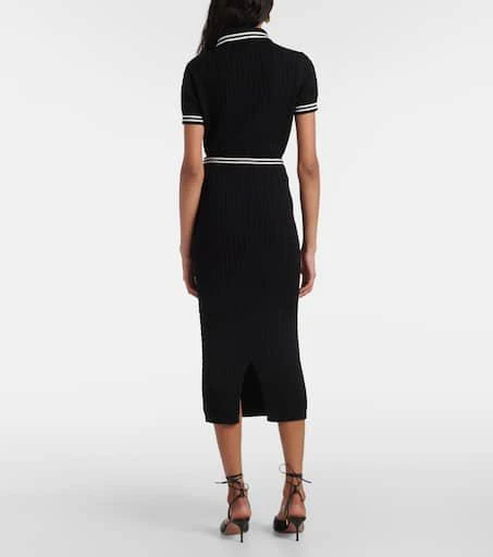 Alessandra Rich Cable-knit cotton midi skirt 3