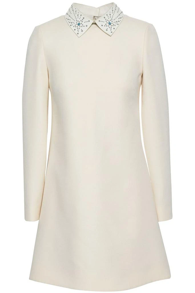 Shop Studded leather-trimmed wool and silk-blend crepe mini dress on Sale  at BeyondStyle  Get 75% Off Studded leather-trimmed wool and silk-blend  crepe mini dress with Limited-Time Flash Deals, Exclusive Discounts, and
