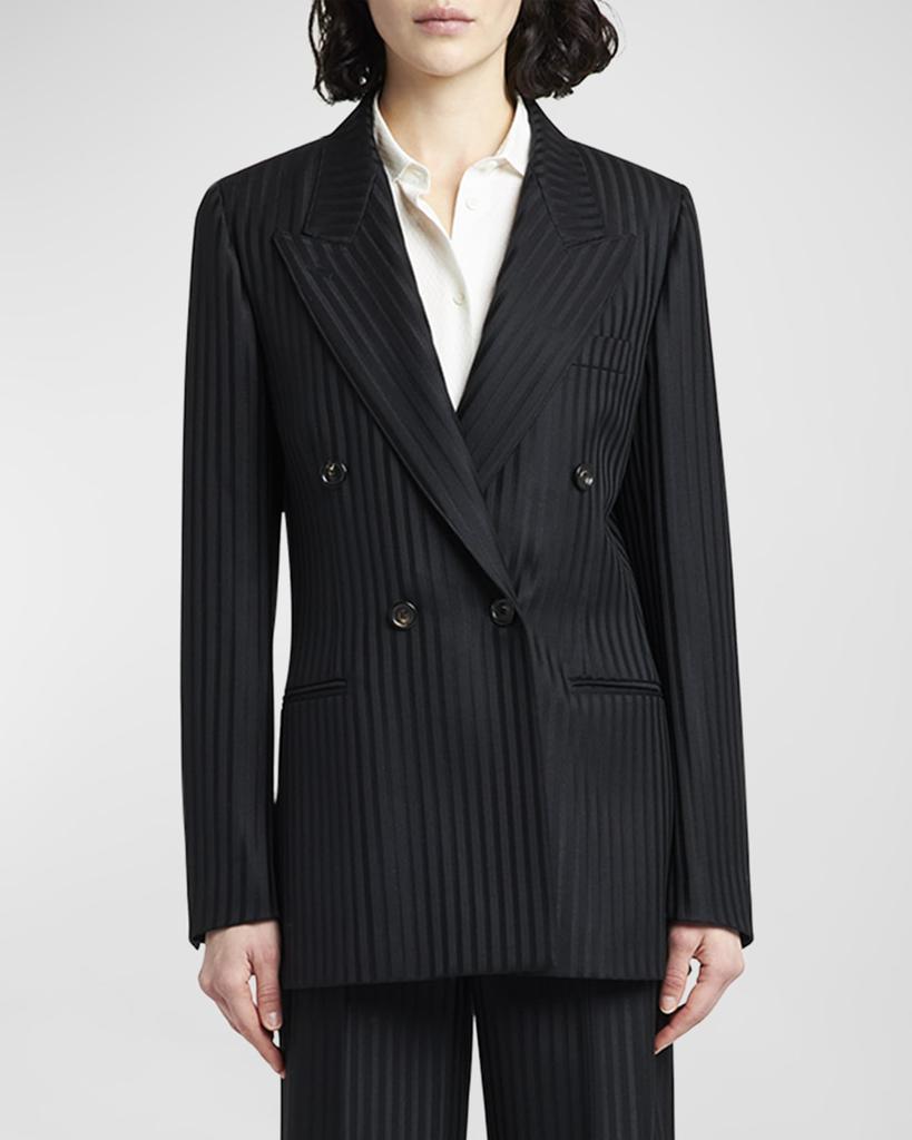 Loro Piana Giacca Aurora Regimental Striped Wool Blazer Jacket