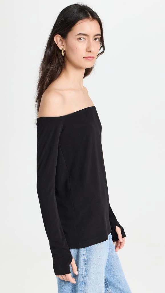 Norma Kamali Long Sleeve Off Shoulder Top 3
