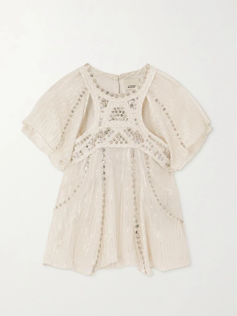Isabel Marant 带缀饰挖剪条纹真丝女衫 1