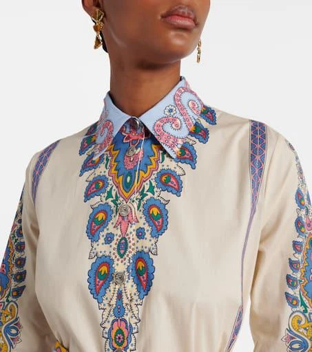 ETRO Printed cotton-blend shirt dress 4