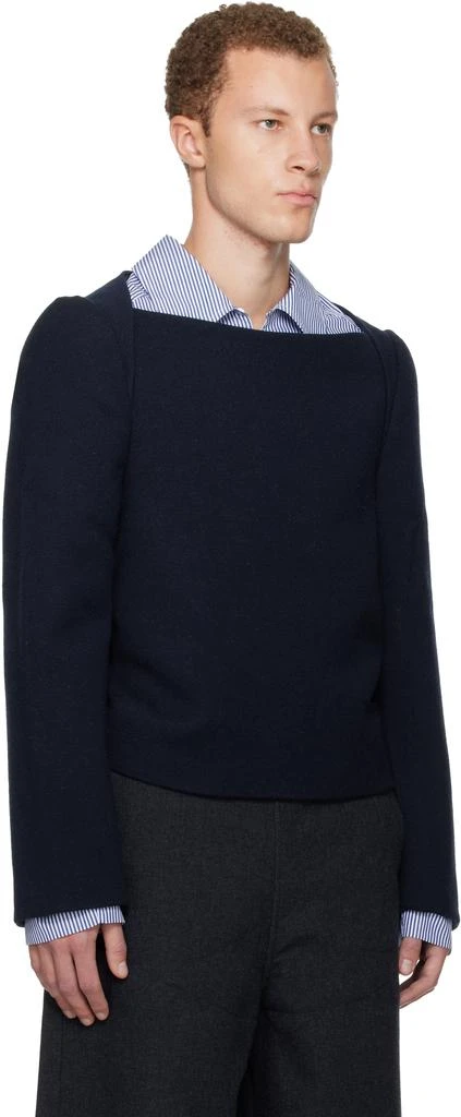 Dries Van Noten Navy Wool Shirt 2