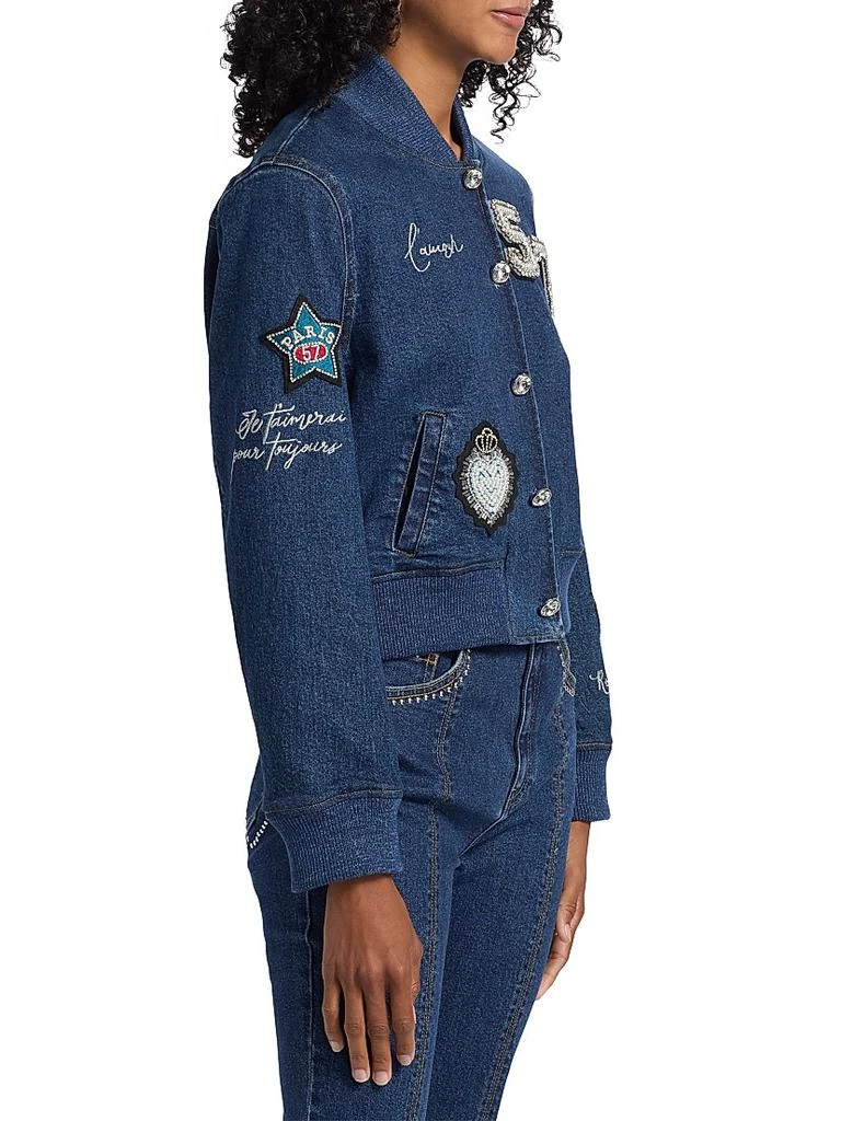 Cinq à Sept Dominique Denim Varsity Jacket 4