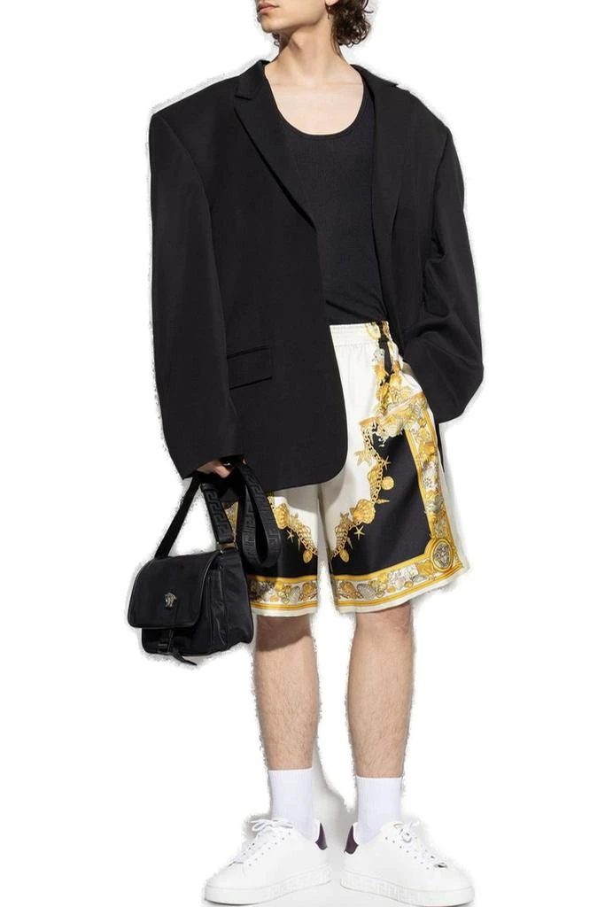 Versace Versace Coral Theatre Printed Elastic-Waist Shorts 2