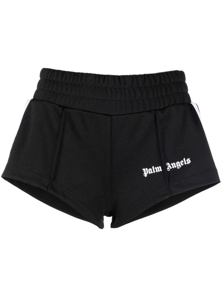 NA Logo print black track Shorts 1