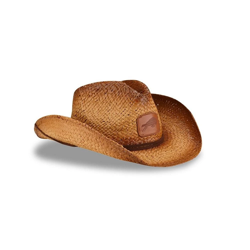 New Era Men's and Women's Brown Buffalo Bills Dutton Curved Brim Straw Hat 2