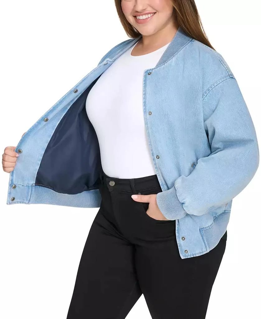 Levi
s Plus Size Varsity Cotton Denim Bomber Jacket 4