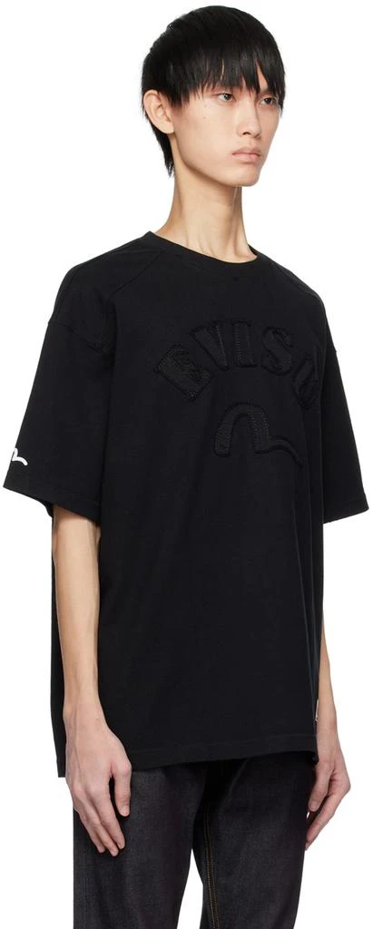 Evisu Black Appliqué T-Shirt 2