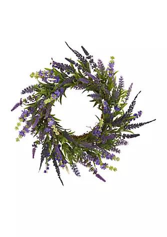 NEARLY NATURAL Natural Lavender Wreath