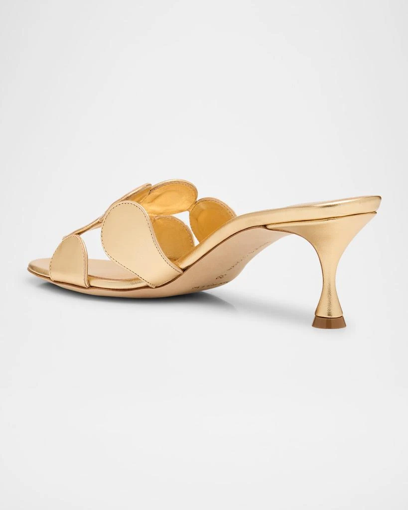 Manolo Blahnik Haribalmu Metallic Stiletto Slide Sandals 4