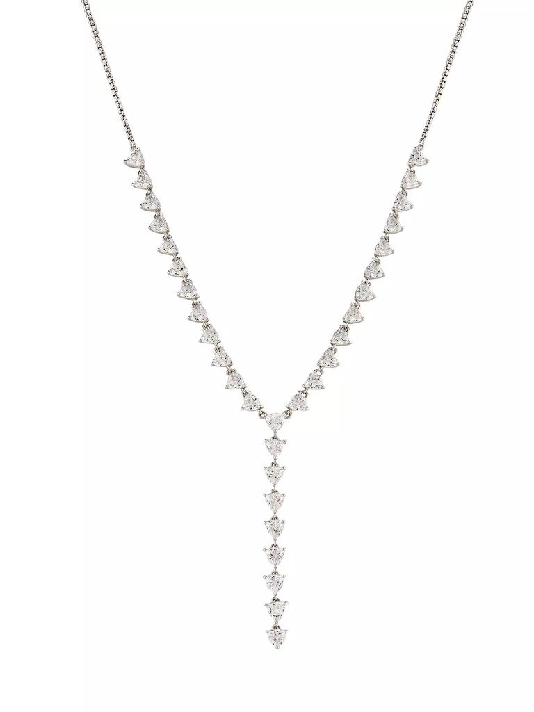Adriana Orsini Gwen Rhodium-Plated & Cubic Zirconia Y Necklace 1