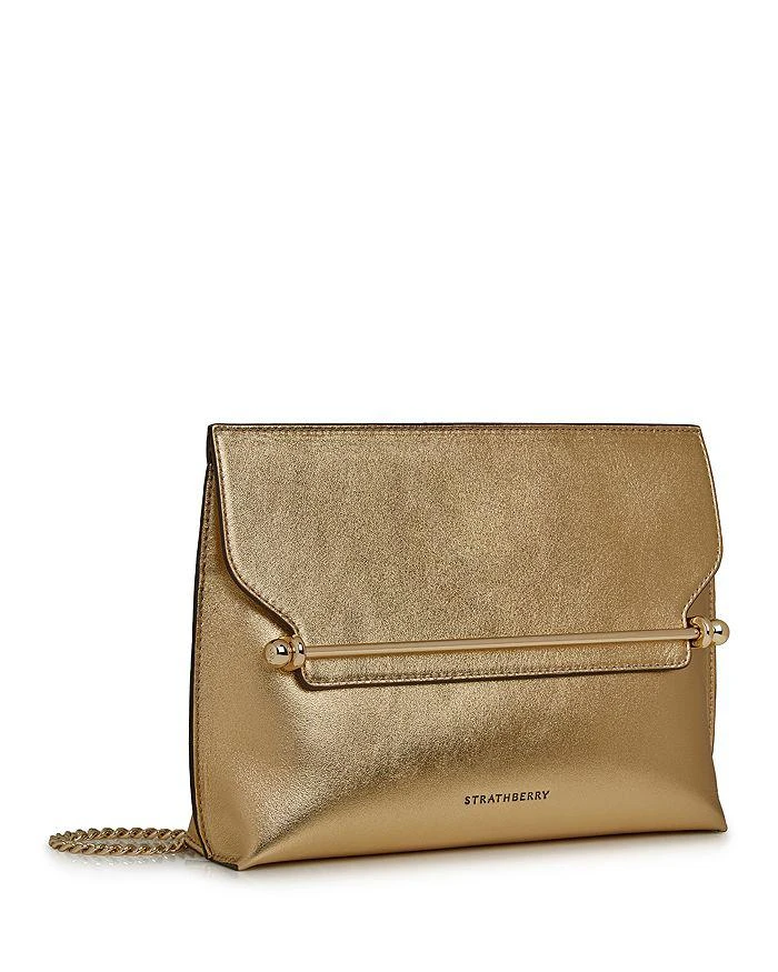 Strathberry Stylist Metallic Gold Tone Leather Crossbody 6