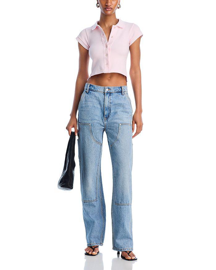 Alexander Wang Cropped Polo Cardigan