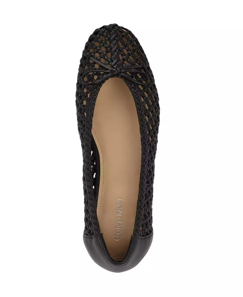 Calvin Klein Women's Zatoria Woven Ballet Flats 4