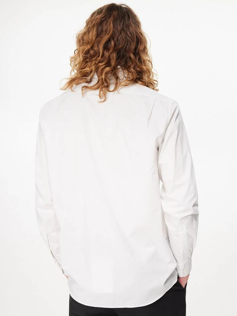 Husbands Paris Wide-collar striped cotton-poplin shirt 4