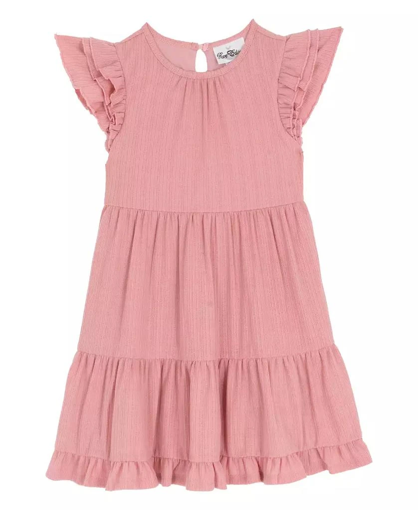 Rare Editions Girls 2T-6X 2-Piece Bow Cardigan and Textured Knit Dress Set 4