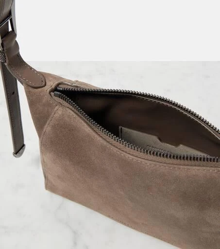 Brunello Cucinelli Duo Small suede shoulder bag 3