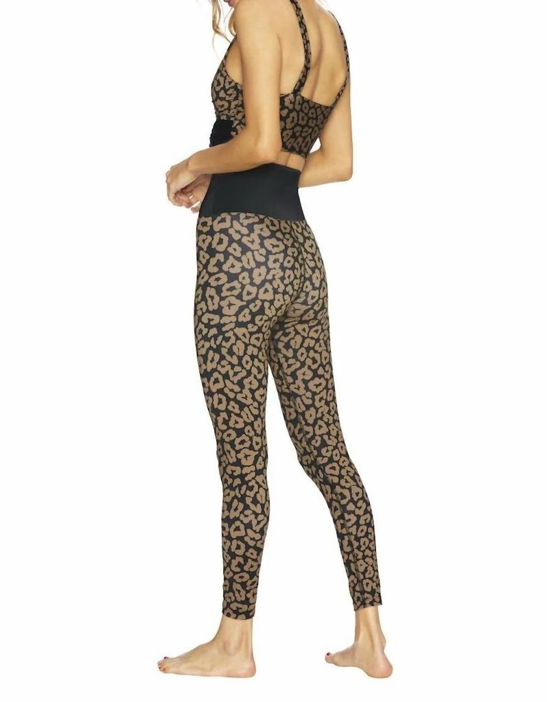 Beach Riot Reverse Leopard High Rise Yoga Athletic Leggings In Brown 2