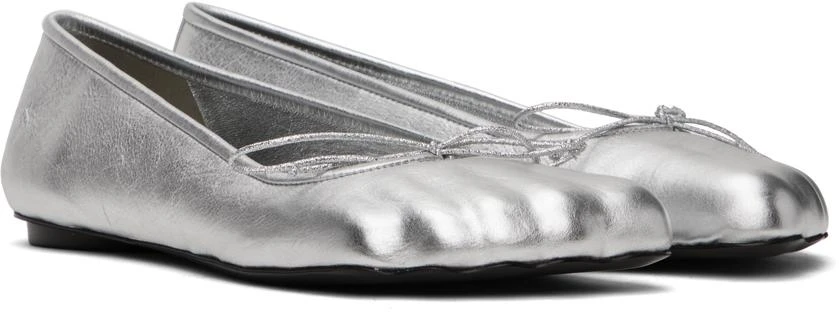 Balenciaga Silver Anatomic Ballerina Flats 4