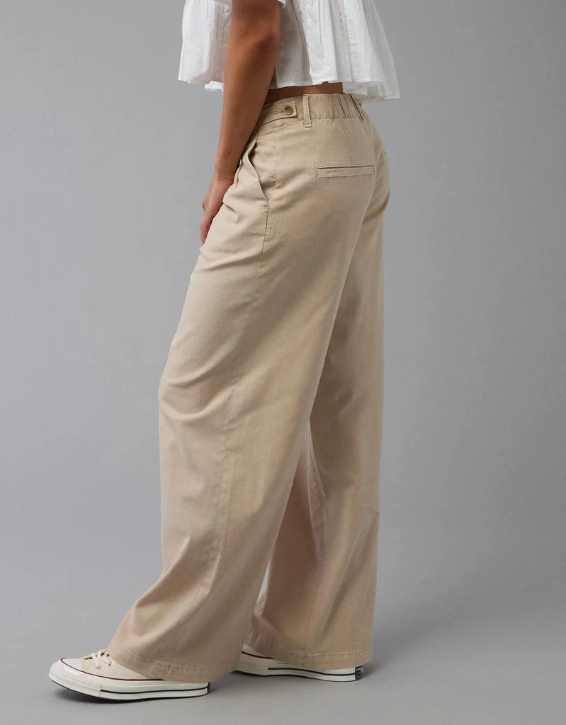 AE AE Stretch Linen-Blend High-Waisted Wide-Leg Trouser 5