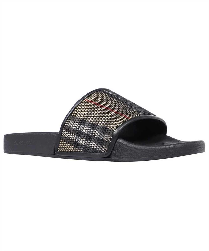 Burberry Burberry check cotton and mesh slides 2
