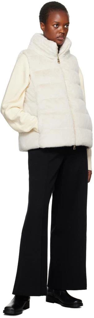 Herno Beige Lady Faux-Fur Down Vest 4