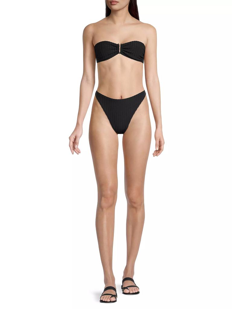 Solid & Striped Continuity Tati Ribbed Bikini Bottoms