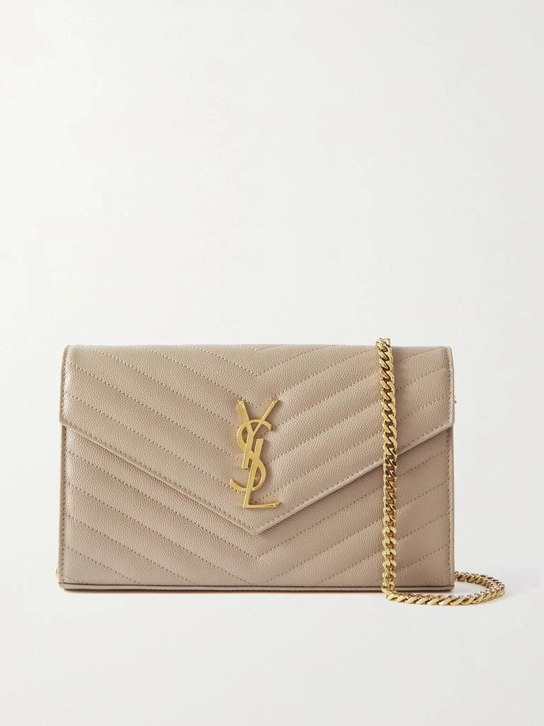 Yves Saint Laurent Monogramme 绗缝纹理皮革迷你单肩包 1