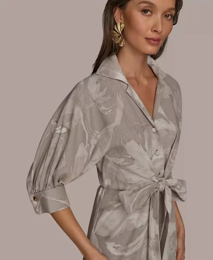 Donna Karan Women's Floral Tie-Front Dress 6