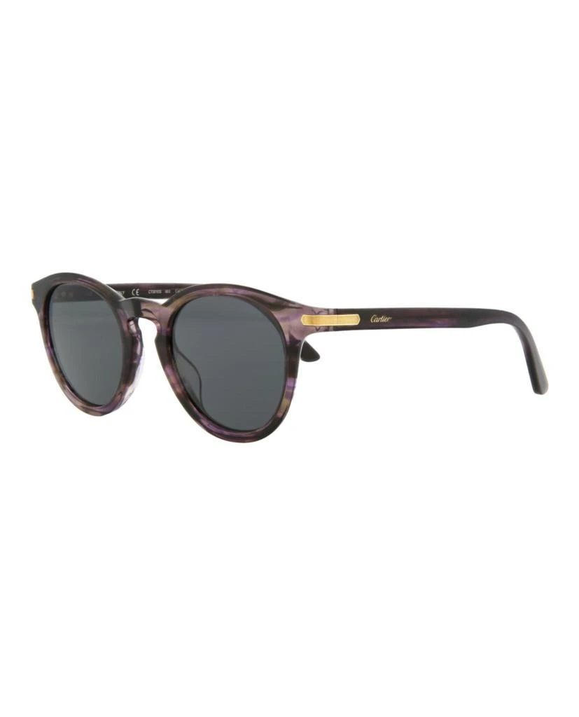 Cartier C DE Round-Frame Acetate Sunglasses 2