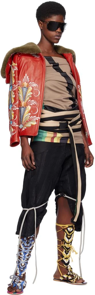 Diana Sträng Green 
Gray Paneled Belt 4