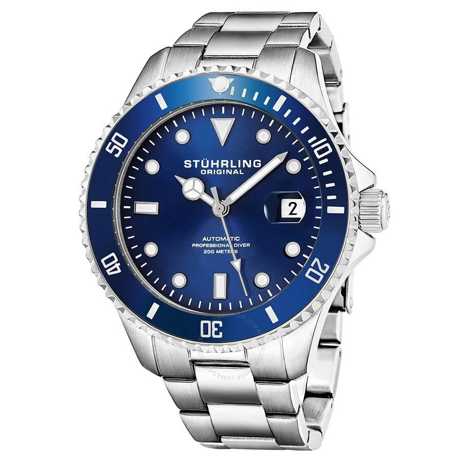Stuhrling Original Stuhrling Original Aquadiver Automatic Blue Dial Men's Watch M13544 1
