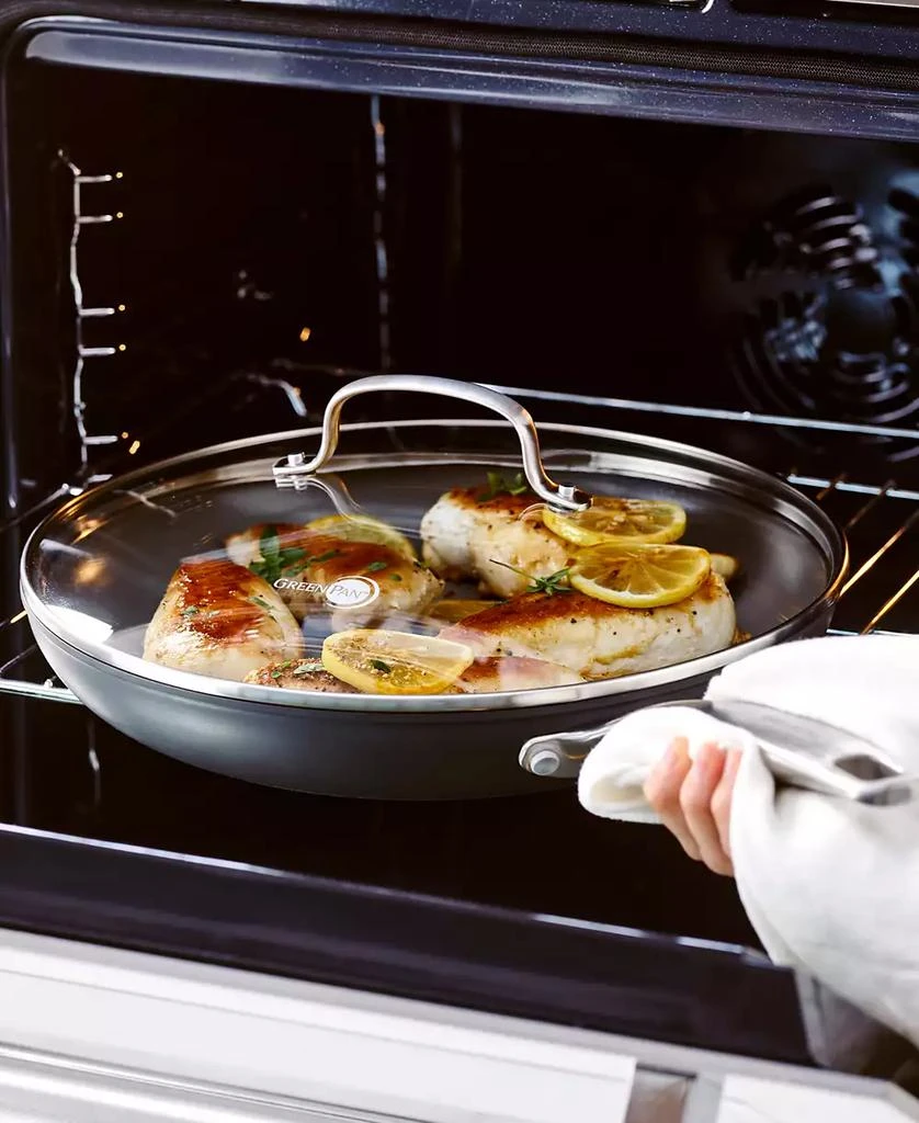 Greenpan Chatham Hard Anodized Ceramic Nonstick 12" Frying Pan with Lid 4